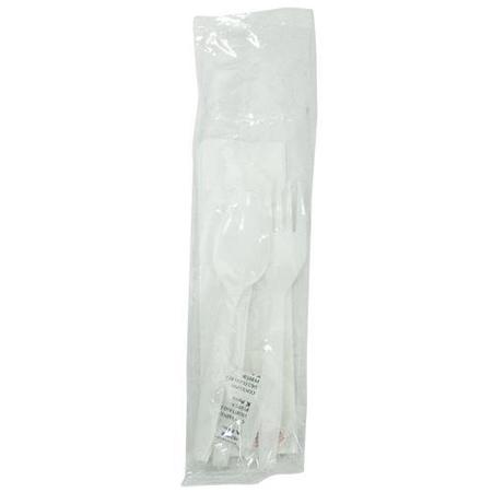 D & W FINE PACK White Medium Duty Cutlery Set, PK250 P2503PCSPKIT